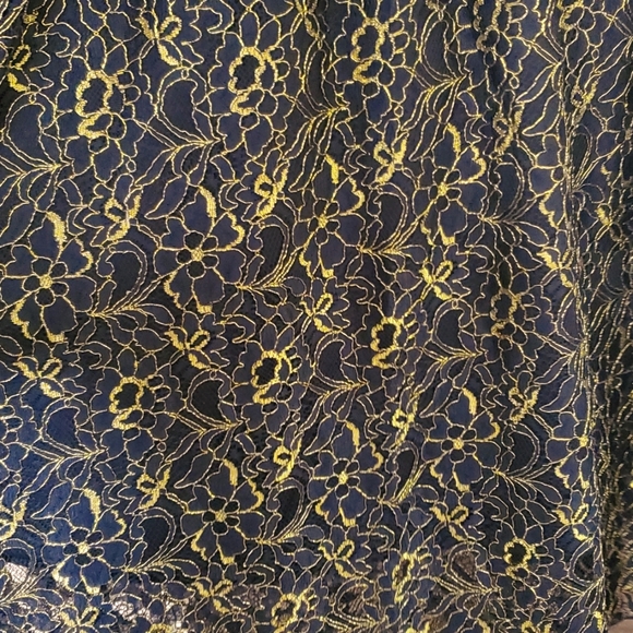 LuLaRoe Elegant Black & Gold Lola Skirt Size L - Picture 3 of 7